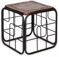 Onlineshoppee Wood & Iron Metal End Table(Finish Color - Antique Brown)   Furniture  (Onlineshoppee)