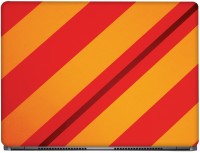 CRAZYINK Orange & Red Broad Stripes Vinyl Laptop Decal 17.3   Laptop Accessories  (CrazyInk)