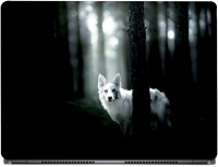 CRAZYINK White Dog at Dark Jungle Vinyl Laptop Decal 14   Laptop Accessories  (CrazyInk)