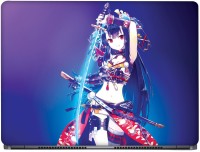 CRAZYINK Blue Sword Anime Girl Vinyl Laptop Decal 17.3   Laptop Accessories  (CrazyInk)