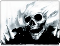 CRAZYINK White Skull Laugh Vinyl Laptop Decal 13.3   Laptop Accessories  (CrazyInk)