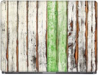 CRAZYINK Green Stipes Wooden Planks Vinyl Laptop Decal 15.6   Laptop Accessories  (CrazyInk)