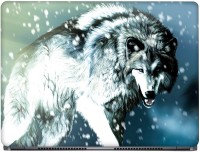 View CRAZYINK White Wolf on Ice Vinyl Laptop Decal 14 Laptop Accessories Price Online(CrazyInk)