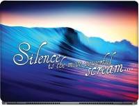 CRAZYINK Silence is the most powerful Scream Vinyl Laptop Decal 13.3   Laptop Accessories  (CrazyInk)