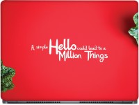 CRAZYINK Hello Million Things Vinyl Laptop Decal 17.3   Laptop Accessories  (CrazyInk)