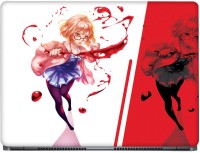 CRAZYINK Anime Blood Splatter Girl Vinyl Laptop Decal 16   Laptop Accessories  (CrazyInk)
