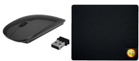 View ReTrack 2.4Ghz Glossy Series Wireless Mouse & Mousepad Combo Set Laptop Accessories Price Online(ReTrack)