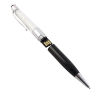 Eshop 3 In 1 Multipurpose Uses Crystal Stylus Touch Screen Pen Style USB Flash Drive 16 GB Pen Drive(Black)