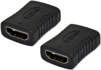 View De Techinn Pack Of 2 Female Extension Adapter 1080p Full Hd HDMI Connector(Black) Laptop Accessories Price Online(De-TechInn)