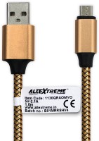 View AllExtreme CB-531 Nylon Micro 3.2 Feet Usb Cable With Charging Speeds Upto 2.0 Amps/ Dual Shielding And Tangle Protect Phone USB Cable(Golden) Laptop Accessories Price Online(AllExtreme)