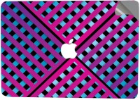 Swagsutra Pink Blue Checks Vinyl/Deca/Sticker Laptop Decal 11   Laptop Accessories  (Swagsutra)