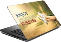 ezyPRNT Sparkle Laminated Enjoy Forever Motivation Quote (15 to 15.6 inch) Vinyl Laptop Decal 15   Laptop Accessories  (ezyPRNT)