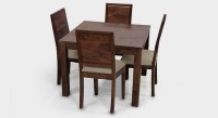 View Ethnic india art Solid Wood 4 Seater Dining Set(Finish Color - Matte) Furniture (Ethnic india art)