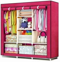 MSE Stainless Steel Collapsible Wardrobe(Finish Color - Red)   Furniture  (MSE)