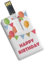100yellow Credit Card Shape Designer Happy Birthday Printed 16GB Pendrive 16 GB Pen Drive(Multicolor)   Laptop Accessories  (100yellow)