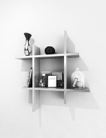 The New Look PLUSS MDF Wall Shelf(Number of Shelves - 2, Silver)   Furniture  (The New Look)
