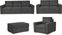 View Furny Apollo Fabric 3 + 2 + 1 Dark Grey Sofa Set Furniture (Furny)