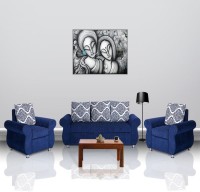View Bharat Lifestyle Alisa Fabric 3 + 1 + 1 Blue Sofa Set Furniture (Bharat Lifestyle)