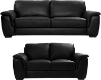 View Furny Bane Leatherette 3 + 2 Black Sofa Set Furniture (Furny)