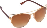 Aligatorr Over-sized Sunglasses(For Men & Women, Brown)