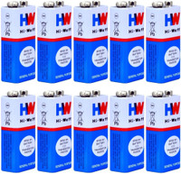 balrama 10pc 9 VOLTS BATTERY HI-WATT 100% Original 6F22 9V Long Life Carbon Zinc Batteries Camera Battery Pack(No) balrama 10pc 9 VOLTS BATTERY HI-WATT 100% Original 6F22 9V Long Life Carbon Zinc Batteries Camera Battery Pack(No)