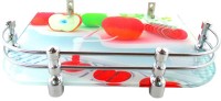 View DECZO Brass F Bracket Red Apple Special Double Rod 12 By 9 INCH Multipurpose Glass Wall Shelf(Number of Shelves - 1, Multicolor) Furniture (DECZO)