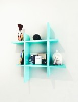 The New Look PLUSF MDF Wall Shelf(Number of Shelves - 2, Blue)   Furniture  (The New Look)
