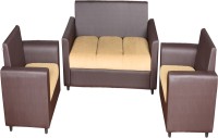 View Cloud9 Fabric 3 + 1 + 1 Coffee/Ivory Sofa Set Furniture (Cloud9)