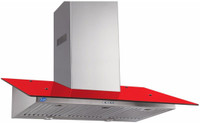 Glen GL 6077 Colour 90 cm Wall Mounted Chimney(Silver, Red 1000 CMH)