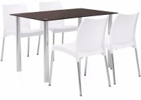 View @home by Nilkamal Napoli Metal 4 Seater Dining Set(Finish Color - White) Furniture (@home by Nilkamal)