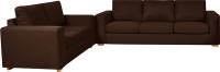View Furny Atlas Fabric 3 + 2 Dark Brown Sofa Set Furniture (Furny)