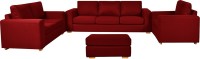 View FabHomeDecor Atlas Fabric 3 + 2 + 1 Red Sofa Set Furniture (FabHomeDecor)