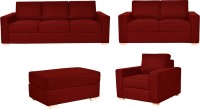 View FabHomeDecor Apollo Fabric 3 + 2 + 1 Red Sofa Set Furniture (FabHomeDecor)