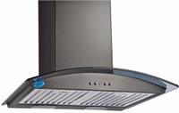 Glen GL 6071 60 cm Wall Mounted Chimney(Black 1000 CMH)