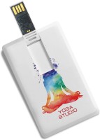 100yellow Credit Card Design Yoga Studio Printed Fancy 8GB Pen Drive/Data Storage 8 GB Pen Drive(Multicolor)   Laptop Accessories  (100yellow)