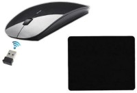 View NewveZ Mousepad WITH Wireless Optical Mouse Combo Set(Black) Laptop Accessories Price Online(NewveZ)