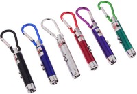 PTCMart 3 In 1 Laser Pointer Led Flashlight Mini Torch Keychain - Pack Of 6(400 nm, Red)   Laptop Accessories  (PTCMart)