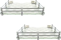 View RoyaL Indian Craft Set of 2 Floating Bracket Glass Wall Shelf(Number of Shelves - 2, Clear, White) Furniture (royaL indian craft)