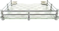 View RoyaL Indian Craft Set of 2 Floating Bracket Glass Wall Shelf(Number of Shelves - 1, Clear, White) Furniture (royaL indian craft)