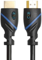 C&E  TV-out Cable 30-Feet Supports Ethernet 3D Audio Return UltraHD Ready(Black, For Laptop, 9.144 m)