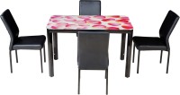 View Woodness Metal 4 Seater Dining Set(Finish Color - Black) Furniture (Woodness)
