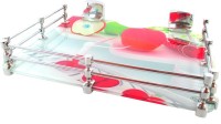 RoyaL Indian Craft Hard Chrome Bracket Artistic Apple Printed 9 By 11 INCH Multipurpose Glass Wall Shelf(Number of Shelves - 1, Multicolor)   Furniture  (royaL indian craft)