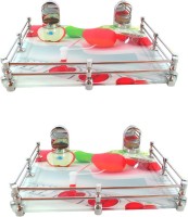 RoyaL Indian Craft Set of 2 Queen Bracket Artistic Apple Printed 9 By 11 INCH Multipurpose Glass Wall Shelf(Number of Shelves - 2, Multicolor)   Furniture  (royaL indian craft)