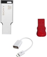 View Sony 32 GB Metal Body Pendrive with OTG Cable and Card Reader Combo Set Laptop Accessories Price Online(Sony)