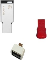 Sony 16 GB Metal Body Pendrive with OTG Adapter and Card Reader Combo Set   Laptop Accessories  (Sony)