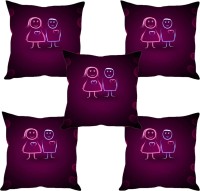 Sleep Nature's Abstract Cushions Cover(Pack of 5, 40.63 cm*40.63 cm, Multicolor)