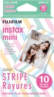 FUJIFILM Stripe Instax Mini 10 Sheet Pack Film Roll(Yes 800 ISO Pack of 10)