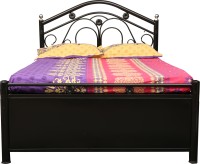 View Diamond Interiors Metal Single Bed With Storage(Finish Color -  Black) Furniture