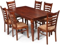View Fischers Lifestyle Madrid XL Solid Wood 6 Seater Dining Set(Finish Color - Teak) Furniture (Fischers Lifestyle)