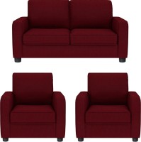 View GIOTEAK Fabric 2 + 1 + 1 RED Sofa Set Furniture (GIOTEAK)